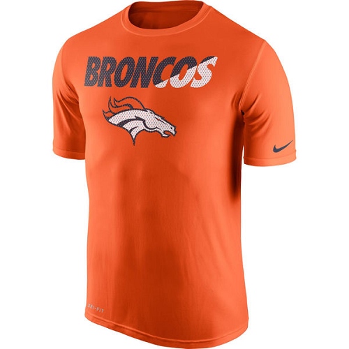 NFL Men's Denver Broncos Nike Orange Legend Staff Practice Performance T-Shirt